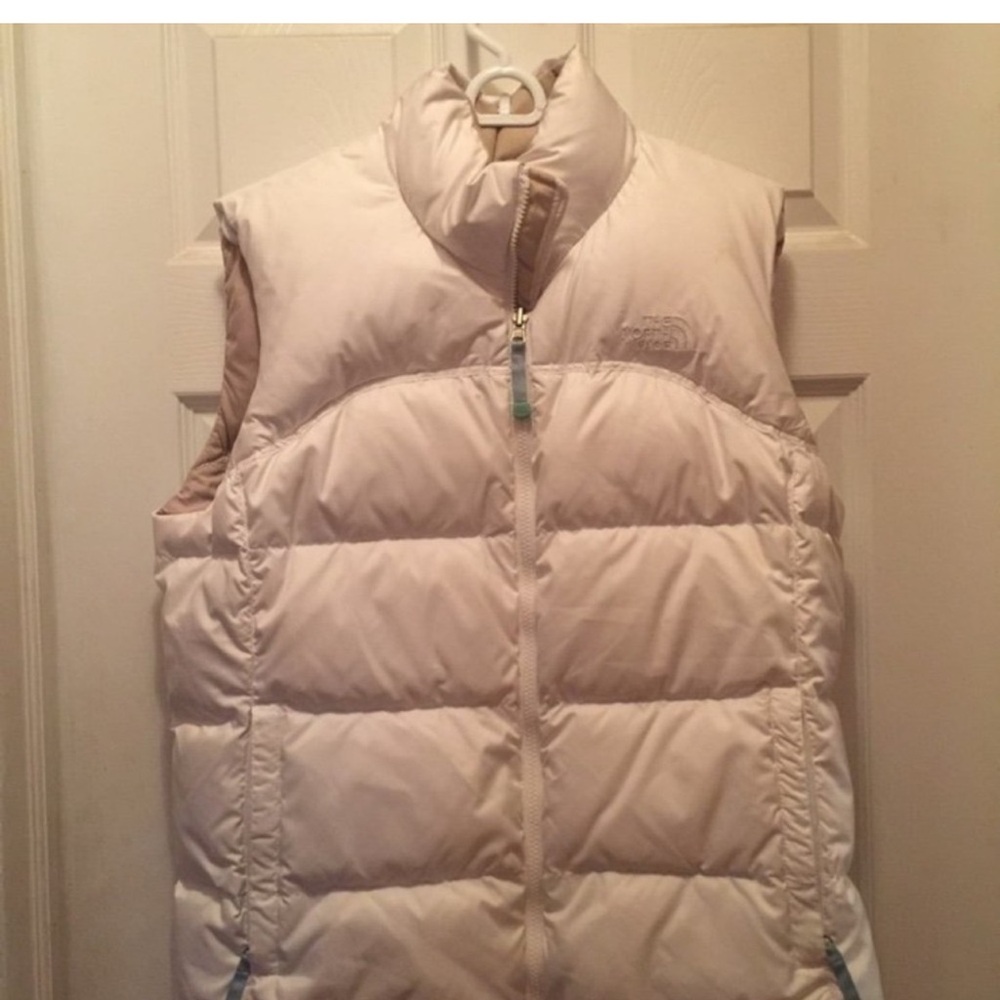 North Face 96 Retro Nuptse Down Puffer Vest 700 White Large Mint Condition - Picture 2 of 11